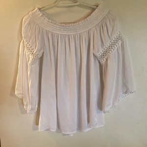 White off shoulder top